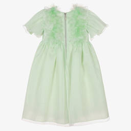 Graci-Зеленое платье из органзы | Childrensalon Outlet