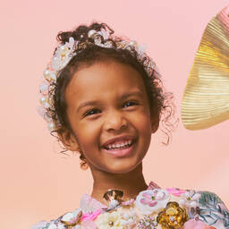 Graci-Girls Ivory Beaded Hairband | Childrensalon Outlet