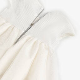 Graci-فستان بناتي عاجي أنيق من التول مع فيونكة | Childrensalon Outlet