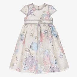 Graci-Girls Ivory Floral Chiffon Dress | Childrensalon Outlet