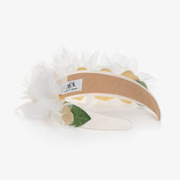 Graci-Кремовый ободок с цветами | Childrensalon Outlet