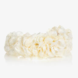 Graci-Girls Ivory Floral Hairband | Childrensalon Outlet