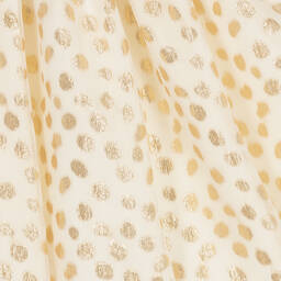 Graci-Кремовое платье в золотистый горох | Childrensalon Outlet