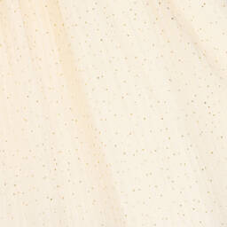 Graci-Girls Ivory & Gold Tulle Floral Dress | Childrensalon Outlet