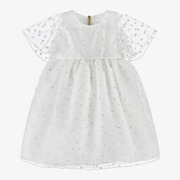 Graci-Girls Ivory Tulle Daisy Dress | Childrensalon Outlet