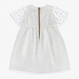 Graci-Girls Ivory Tulle Daisy Dress | Childrensalon Outlet