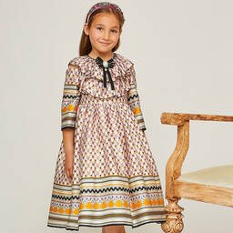 Graci-Girls Lilac Satin Brooch Dress | Childrensalon Outlet