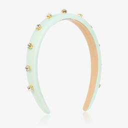 Graci-Мятно-зеленый ободок со стразами для девочек | Childrensalon Outlet
