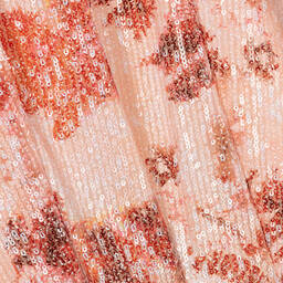 غراتسي-فستان أورغانزا لون برتقالي وأبيض مزين بترتر | Childrensalon Outlet