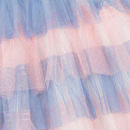 Graci-Розово-голубое платье из тюля | Childrensalon Outlet