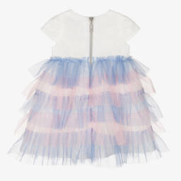 Graci-Girls Pink & Blue Tulle Dress | Childrensalon Outlet