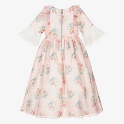 Graci-Girls Pink Floral Cotton Dress | Childrensalon Outlet