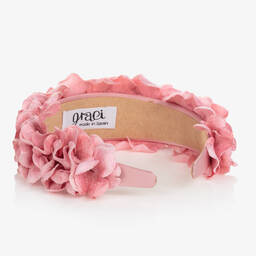 Graci-Girls Pink Floral Hairband | Childrensalon Outlet