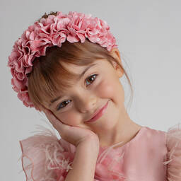 Graci-Girls Pink Floral Hairband | Childrensalon Outlet