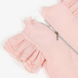 Graci-Льняное платье с цветочным узором розового цвета для девочек | Childrensalon Outlet