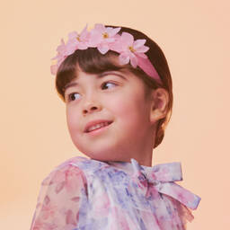 Graci-Girls Pink Flower Hairband | Childrensalon Outlet