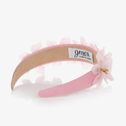 Graci-Girls Pink Flower Hairband | Childrensalon Outlet