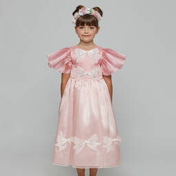 Graci-Розовое платье из органзы для девочек | Childrensalon Outlet