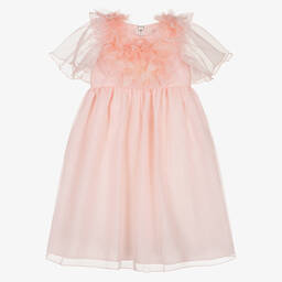 Graci-Розовое платье из органзы | Childrensalon Outlet