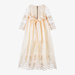 Graci-Girls Pink Tulle & Cotton Lace Dress  | Childrensalon Outlet