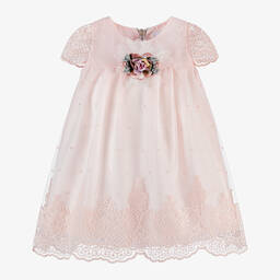 Graci-Girls Pink Tulle Flower Dress | Childrensalon Outlet