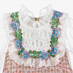 Graci-Розовое платье из твида для девочек | Childrensalon Outlet