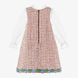 Graci-Розовое платье из твида для девочек | Childrensalon Outlet