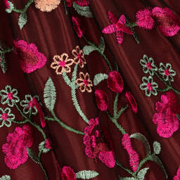 Graci-Girls Red & Pink Floral Tulle Dress | Childrensalon Outlet