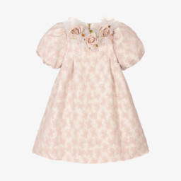 Graci-Girls Rose Jacquard Party Dress | Childrensalon Outlet