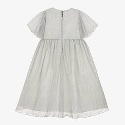 Graci-Girls Silver Tulle Dress | Childrensalon Outlet