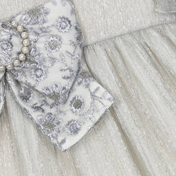 Graci-Girls Silver Tulle Dress | Childrensalon Outlet