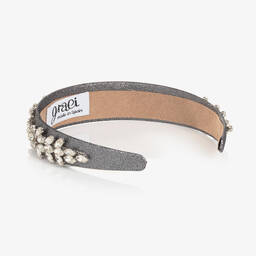 Graci-Girls Sparkling Black Crystal Hairband | Childrensalon Outlet
