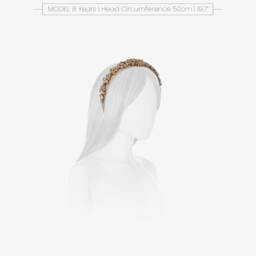 Graci-Girls Sparkling Crystal Gold Headband | Childrensalon Outlet