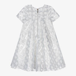 Graci-Girls Sparkling Silver Organza Delight | Childrensalon Outlet