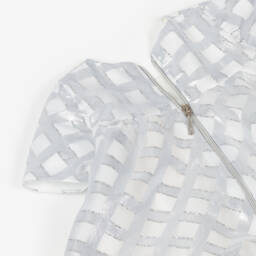 Graci-Girls Sparkling Silver Organza Delight | Childrensalon Outlet