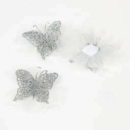 Graci-Girls Sparkling Silver Organza Delight | Childrensalon Outlet