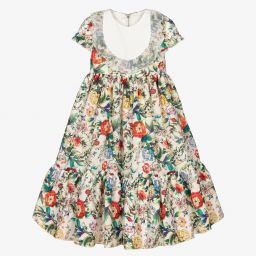 Graci-Girls White Floral Dress  | Childrensalon Outlet