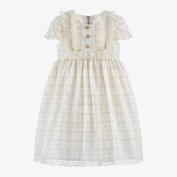 Graci-Girls White & Ivory Tulle Dress | Childrensalon Outlet