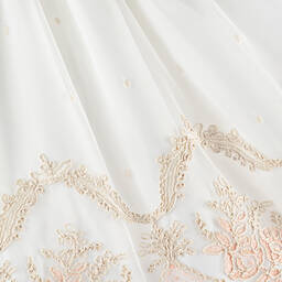 Graci-Girls White & Ivory Tulle Flower Dress | Childrensalon Outlet