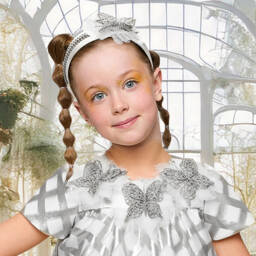 Graci-Белая и серебристая повязка для девочек | Childrensalon Outlet