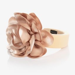 Graci-Золотистый ободок с атласным цветком | Childrensalon Outlet