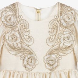 Graci-Gold Shimmer Satin Dress | Childrensalon Outlet