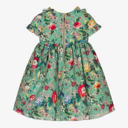 Graci-Зеленое платье с цветами для малышей | Childrensalon Outlet