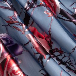 Graci-Metallic Blue Organza Dress  | Childrensalon Outlet