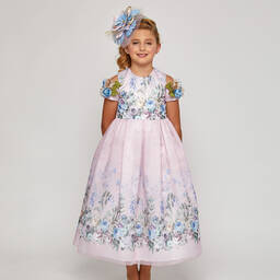 Graci-Pink Cotton Floral Dress | Childrensalon Outlet