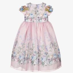 Graci-Pink Cotton Floral Dress | Childrensalon Outlet