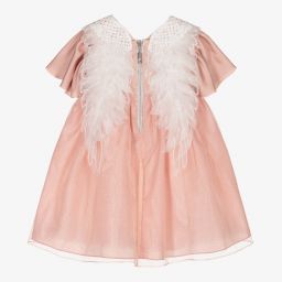 Graci-Pink Flower & Wings Baby Dress | Childrensalon Outlet