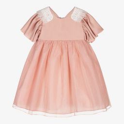 Graci-Pink Flower & Wings Baby Dress | Childrensalon Outlet