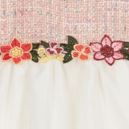 Graci-Pink Tweed & Lace Dress   | Childrensalon Outlet