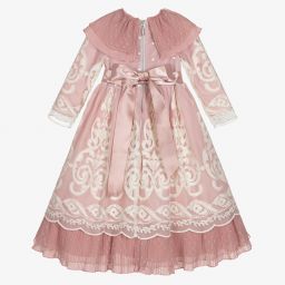 Graci-Розовое платье с винтажным кружевом | Childrensalon Outlet